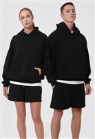 Custom Logo Levelwear Unisex Luxe Signature Hoodie, Black