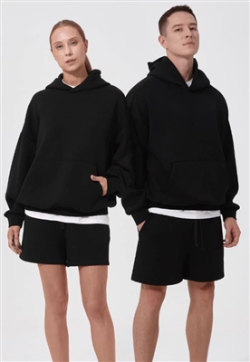Custom Logo Levelwear Unisex Luxe Signature Hoodie, Black