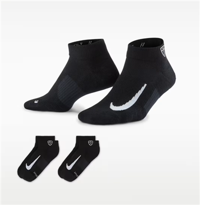 Nike Multiplier Golf Socks, Black, 2-Pack