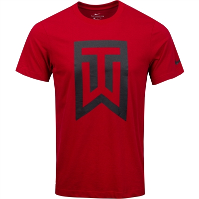 Nike Tiger Woods TW SS Logo T-Shirt, Red