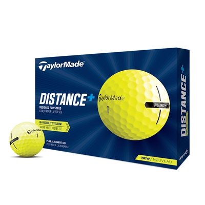 TaylorMade Distance Plus Yellow Custom Logo Golf Balls