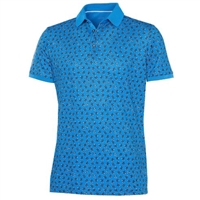 Galvin Green Menâ€™s Murphy Shift CL Logo Golf Polo, Blue Pattern