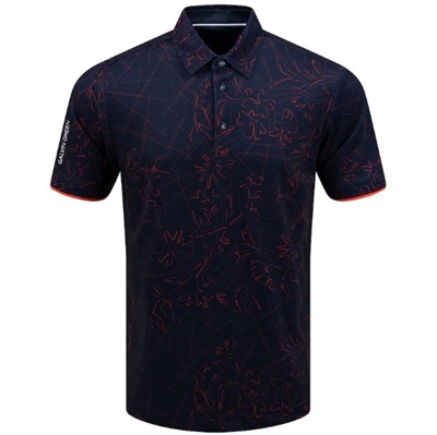 Galvin Green Maverick Polo, Navy/Orange