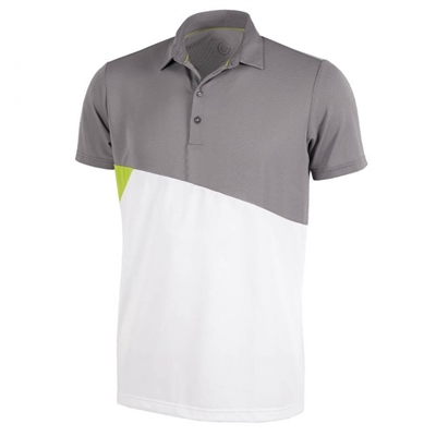 Galvin Green Mick Golf Polo Shirt, Grey/Green/White