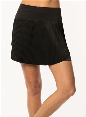 Lucky in Love Hibrid Pleated Skort, Black