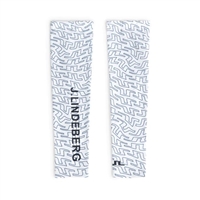 J. Lindeberg Menâ€™s Enzo Print Golf Sleeves, White Outline