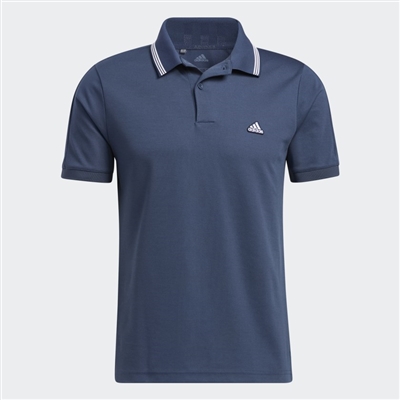 adidas Go-To Primegreen Pique Polo Shirt, Crew Navy/White