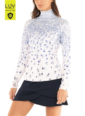 Lucky in Love Flower Shower Long Sleeve Mock