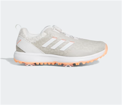 Adidas Womenâ€™s S2G BOA Golf Shoes, White/Coral