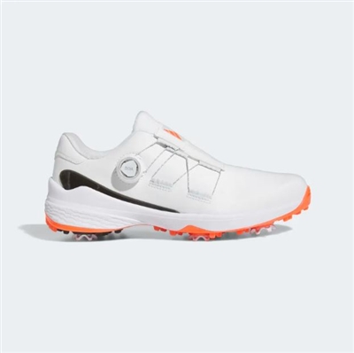 adidas Men's ZG23 BOA Golf Shoes - White/Orange/Black