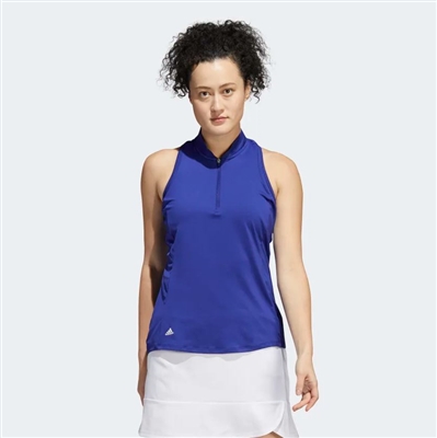 adidas Women's Racerback Sleeveless Polo, Legacy Indigo