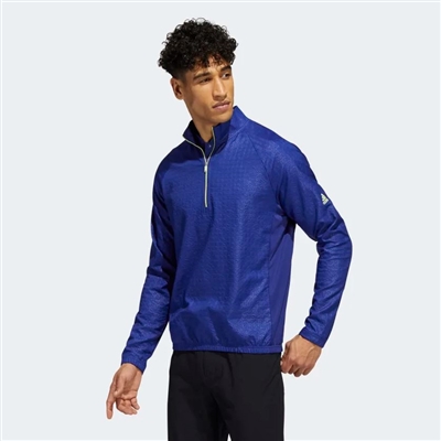 Adidas Debossed Quarter-Zip Pullover, Indigo