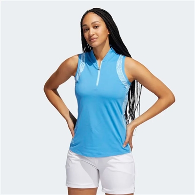 Adidas Womenâ€™s Ultimate 365 Sleeveless Polo, Pulse Blue