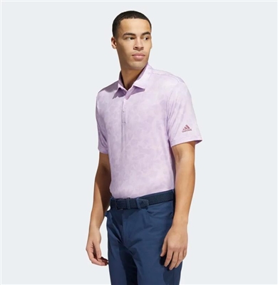 adidas Prisma Print Polo Shirt, Purple Glow