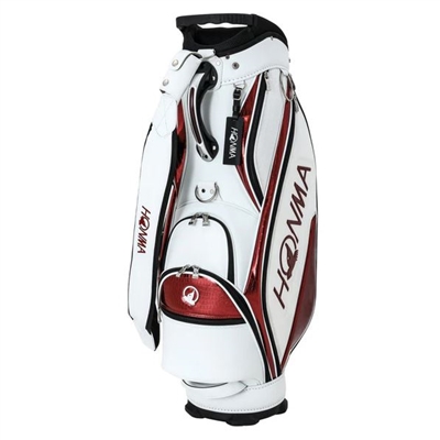 Honma Metallic Pop Cart Bag, White/Red