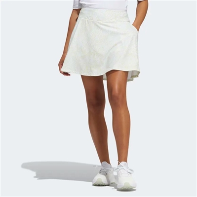 Adidas Printed Frill Golf Skirt, Almost Lime