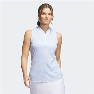 Adidas Womenâ€™s Essentials Sleeveless Golf Polo, Wonder Blue