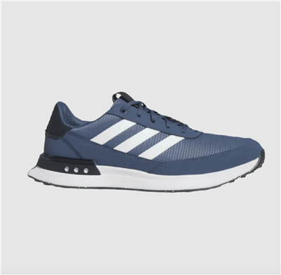 Adidas Men's S2G Leather Spikeless Golf Shoes, Navy/White