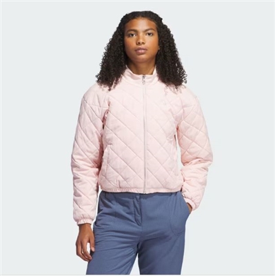 Adidas Womenâ€™s Go To Quilted Jacket, Pink