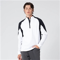 Levelwear Menâ€™s CL Logo Cadet Midlayer, White/Black
