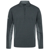 Levelwear Menâ€™s CL Logo - Waffle Midlayer, Heather Black