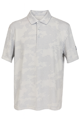 Levelwear Menâ€™s CL Logo - Onyx Polo, Cool Grey