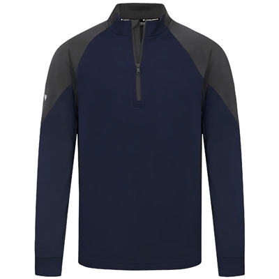 Levelwear Menâ€™s CL Logo Cadet Midlayer, Navy/Charcoal