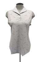 Levelwear Women's CL Logo - Aero Sleeveless Polo, Cool Grey
