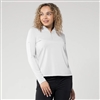 Levelwear Women's CL Logo - Treasure Long Sleeve Polo, White
