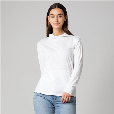 Levelwear Women's CL Logo - Vivid Hoodie, White