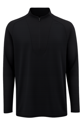 Levelwear Menâ€™s CL Logo - Volley Quarter-Zip, Black