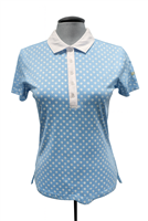 Levelwear Women's CL Logo - Stardust Polo, Mute Blue