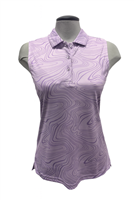 Levelwear Women's CL Logo - Jazz Sleeveless Polo, Lupine