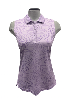 Levelwear Women's CL Logo - Jazz Sleeveless Polo, Lupine