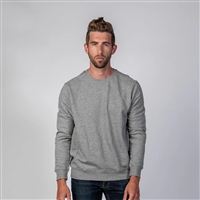 Levelwear Menâ€™s CL Logo - Zane Crewneck, Heather Pebble