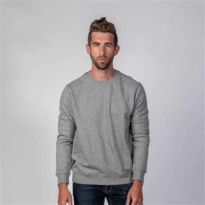 Levelwear Menâ€™s CL Logo - Zane Crewneck, Heather Pebble