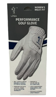 LPGA Performance Ladies Fit-All Golf Gloves, White - Left Hand (For Right Handed Golfers)