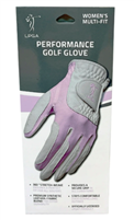LPGA Performance Ladies Fit-All Golf Gloves, Lavender - Left Hand (For Right Handed Golfers)