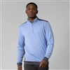 Levelwear Menâ€™s Crosswind Quarter Zip CL Logo Pullover, Blue/Charcoal