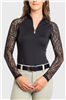Kastel Women's Lace Long Sleeve Top, Black