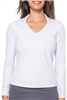 Golftini Women's Long Sleeve Polo, White