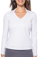 Golftini Women's Long Sleeve Polo, White