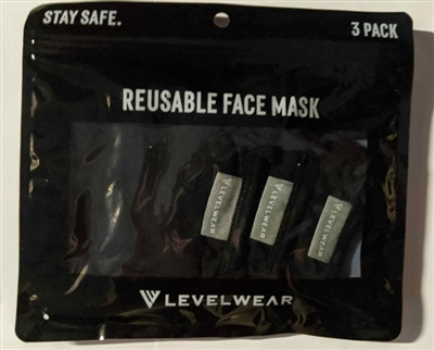 Levelwear 2-Layer Reusable Mask (3pack)