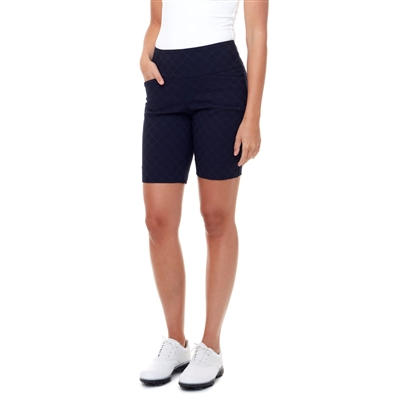 Swing Control Womenâ€™s Mosaic Bermuda Golf Short, Navy