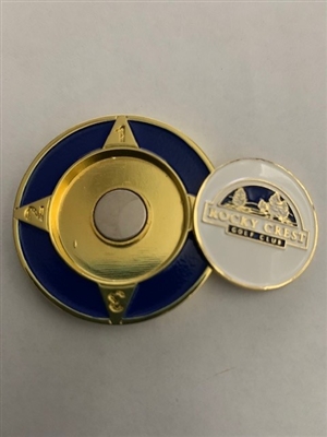 Rocky Crest Golf Club - 1.5" Golf Medallion with Removable Ball Marker