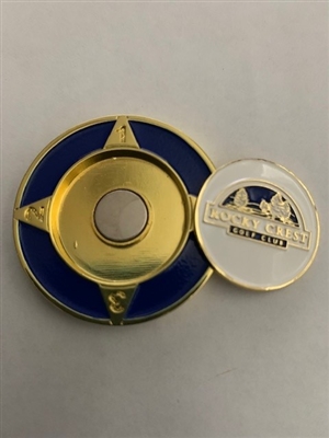 Rocky Crest Golf Club - 1.5" Golf Medallion with Removable Ball Marker