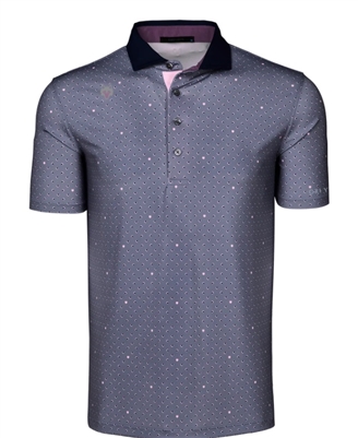 Greyson G Squared Short Sleeve Polo, Tide