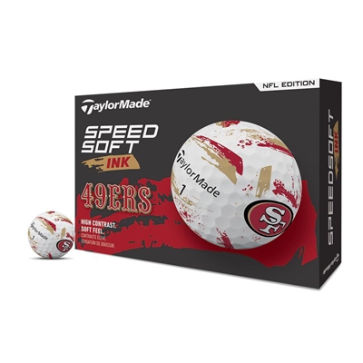 TaylorMade NFL SpeedSoft Golf Balls, San Francisco 49ers