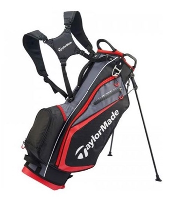 TaylorMade Select Plus Stand Bag, Black/Red