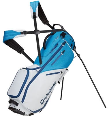 TaylorMade FlexTech Stand Bag, White/Blue/Navy